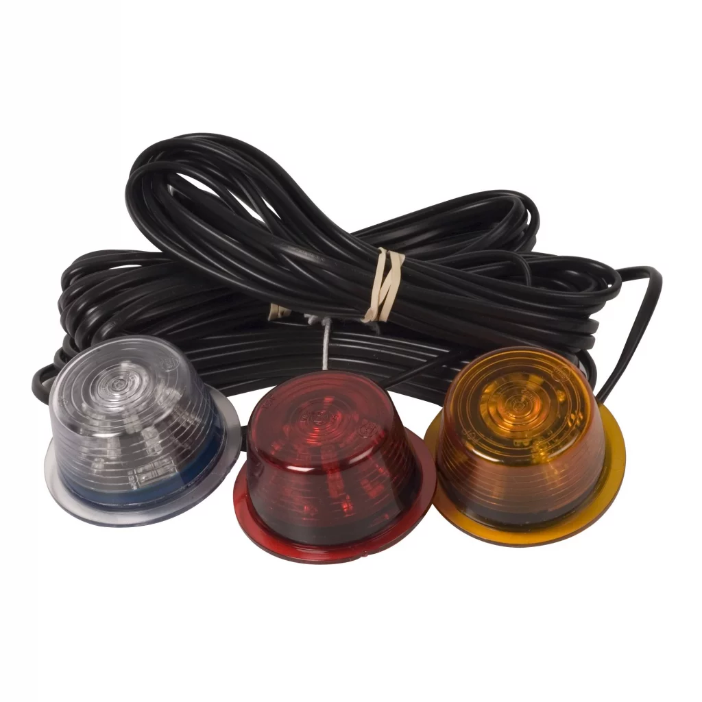 Gult reserveglass med LED til Gylle 12 24V