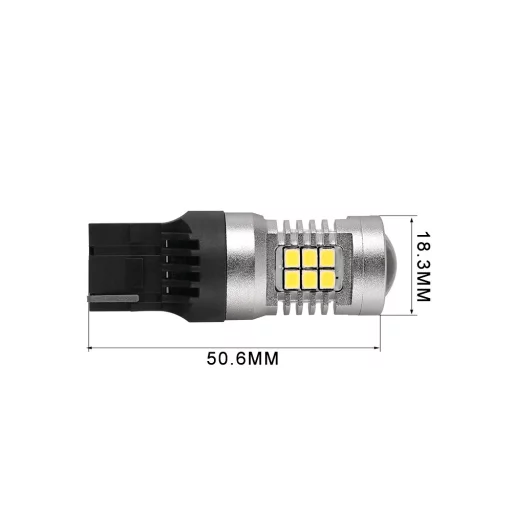 2 PAK Canbus LEDpærer 7440 Sokkel 6000K