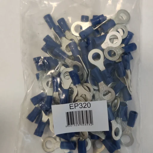 KABELSKO RING 6,3MM BLÅ 100 STK