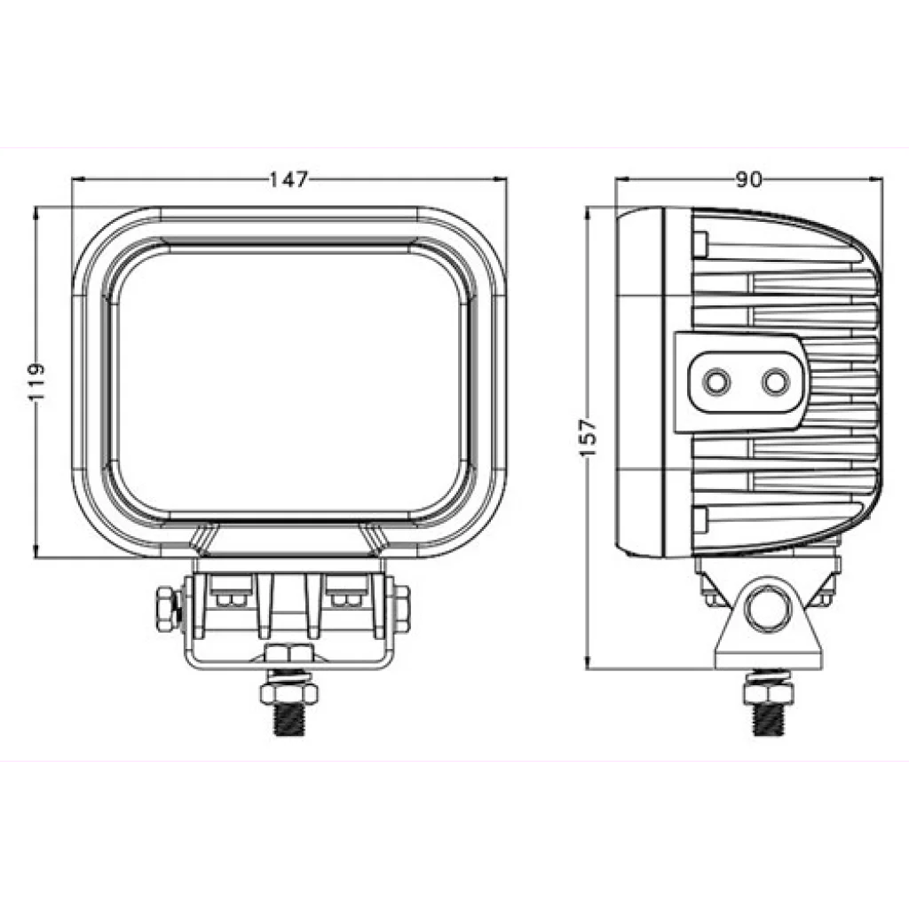 Ledtronic LED arbeidslys 90 Watt med DT Flood
