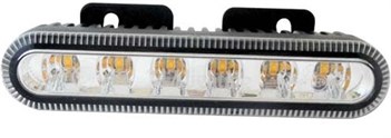 LED Gult Strobelys 12/24 Volt R65