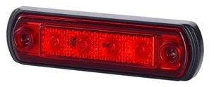 Rødt markeringslys 110x31x15mm 12 24V