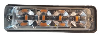 LED Strobelys Lavt med 4x3W BLÅ ORANSJE LED 9-30 Volt 180g