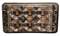 LED Strobelys Lavt med 6x3W Oransje LED 930 Volt R65