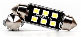 2 Pak Canbus Festoon LEDpære 39 mm 275 Lumen